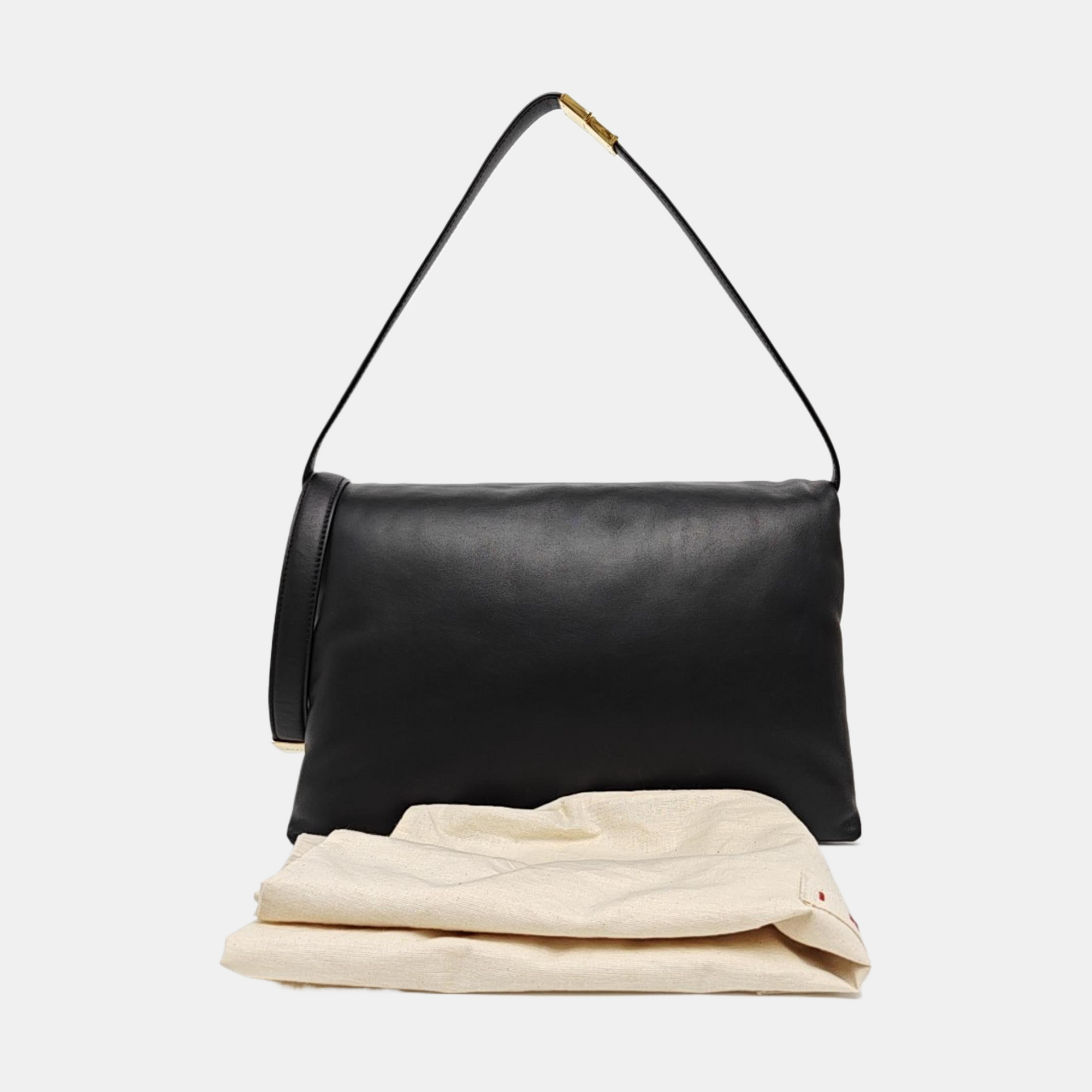 Calfskin Shoulder Bag Black