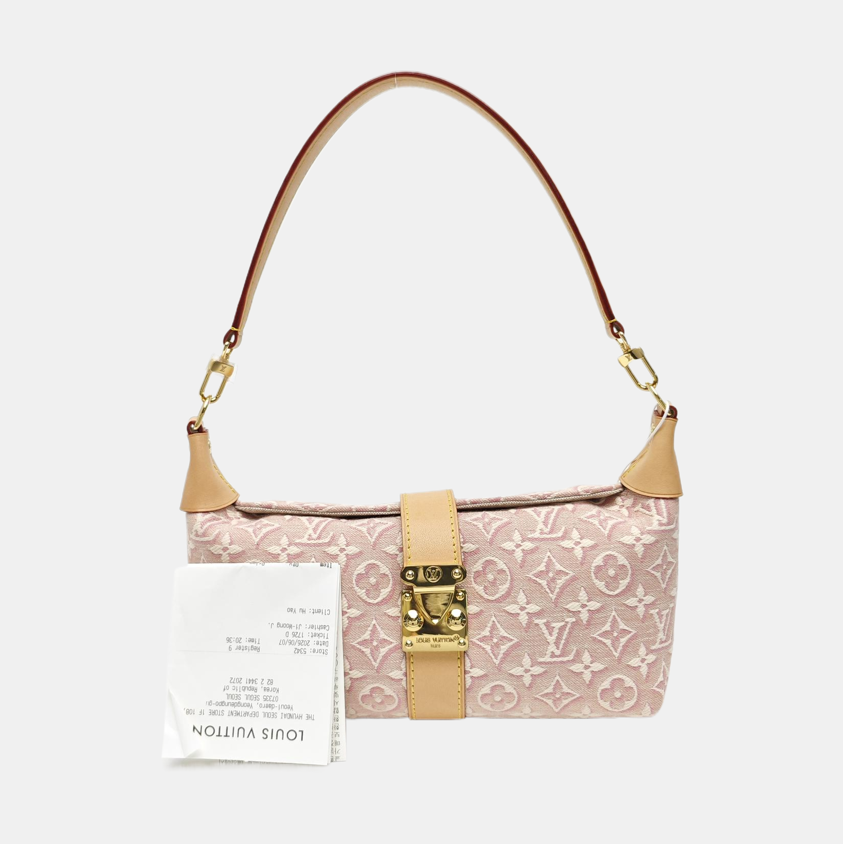 Pochette Mia Monogram Fabric Pink