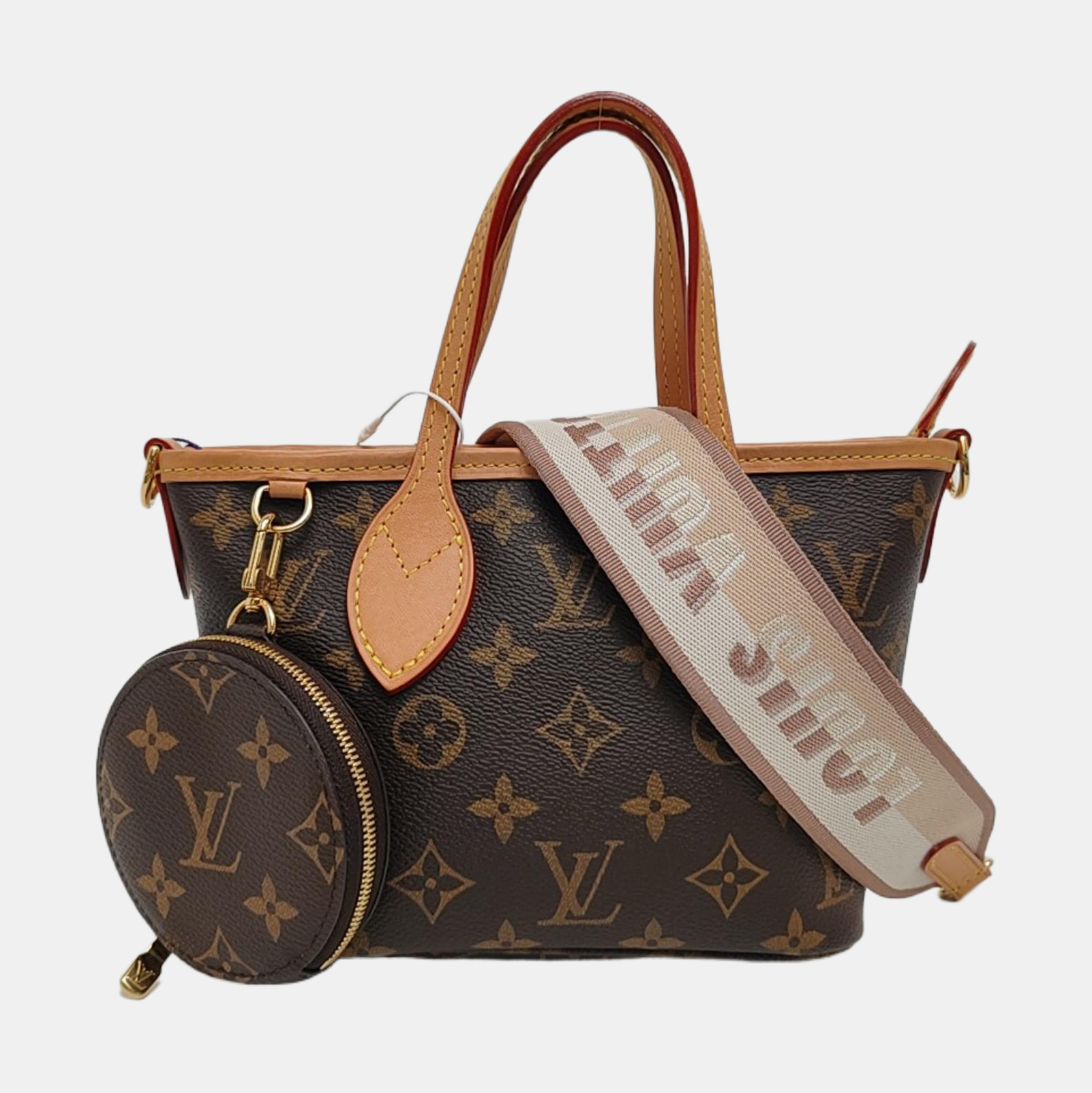 NEVERFULL BB Monogram Coated Canvas Brown