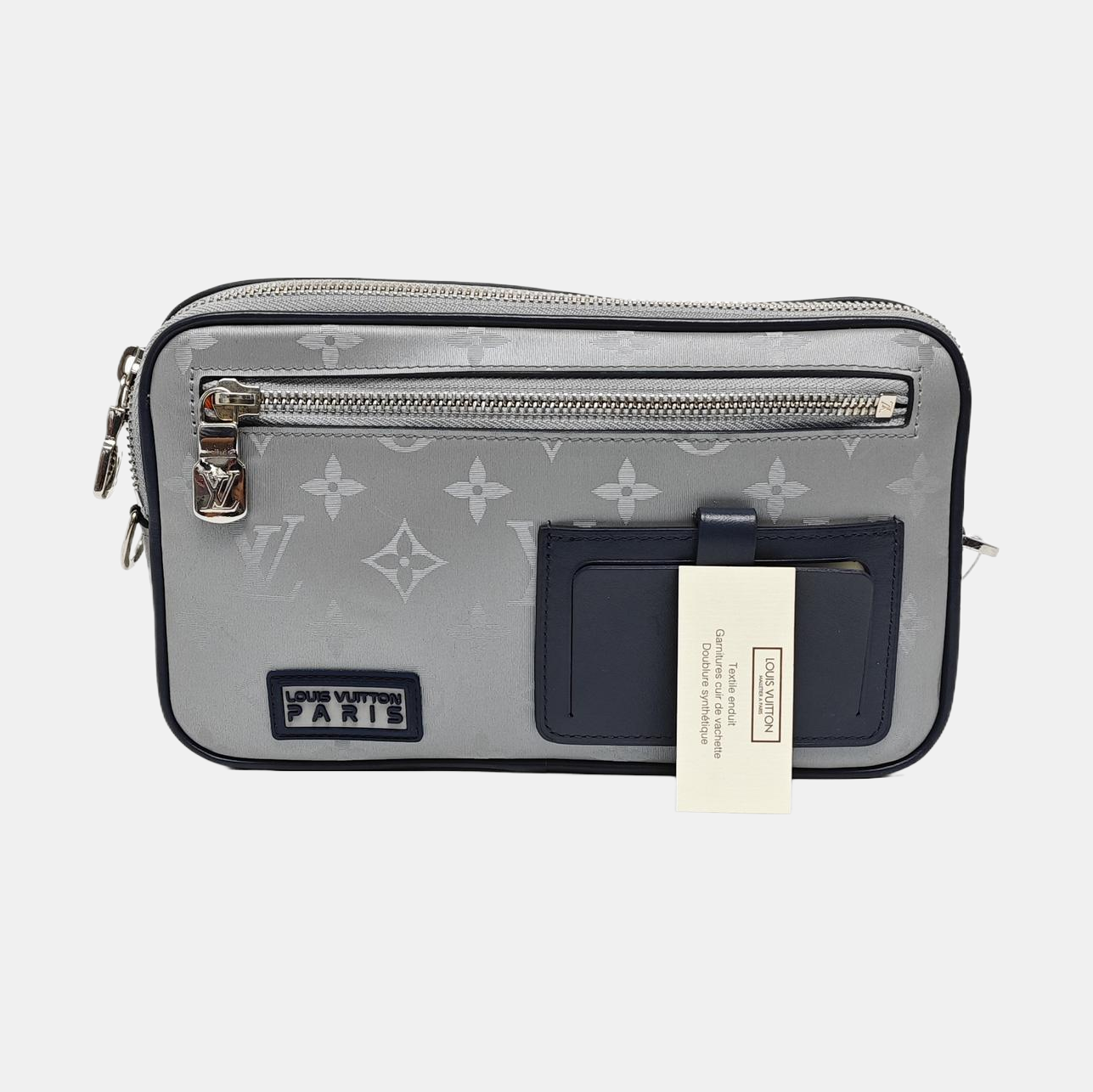 ALPHA Monogram Coated Canvas Silver