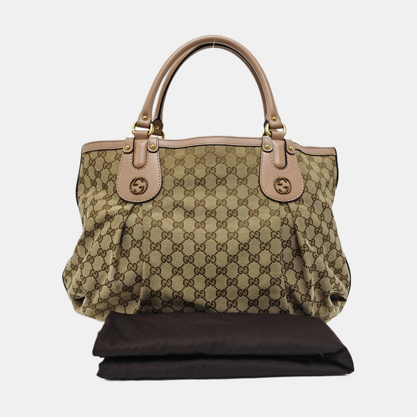 Sukey Monogram Canvas Beige