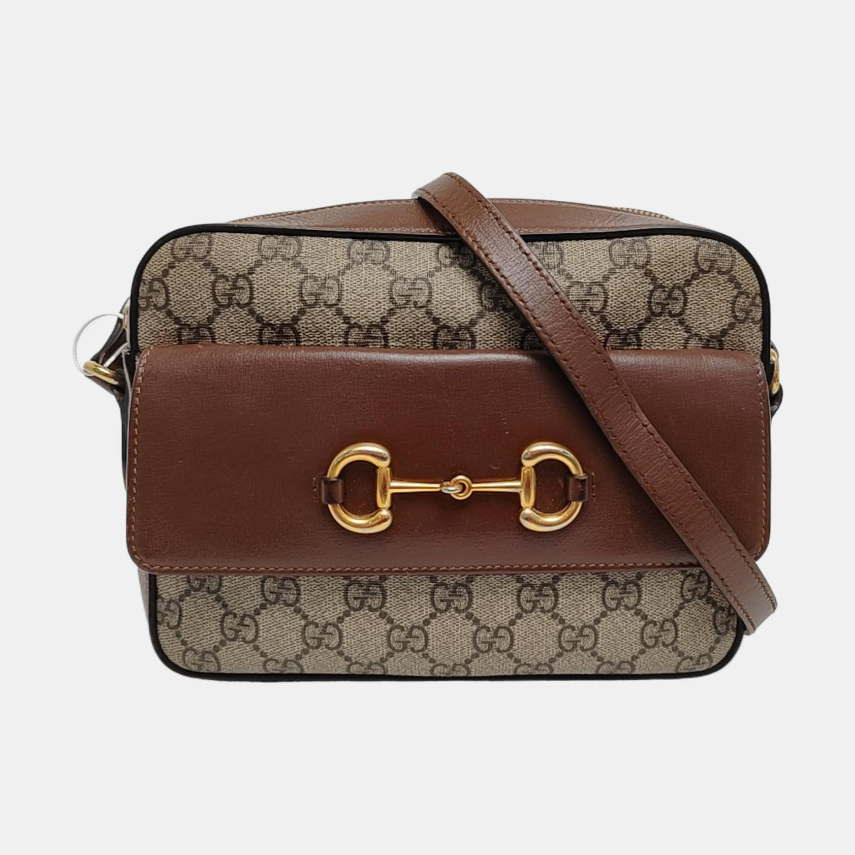 Horsebit 1955 Small Coated Canvas Beige