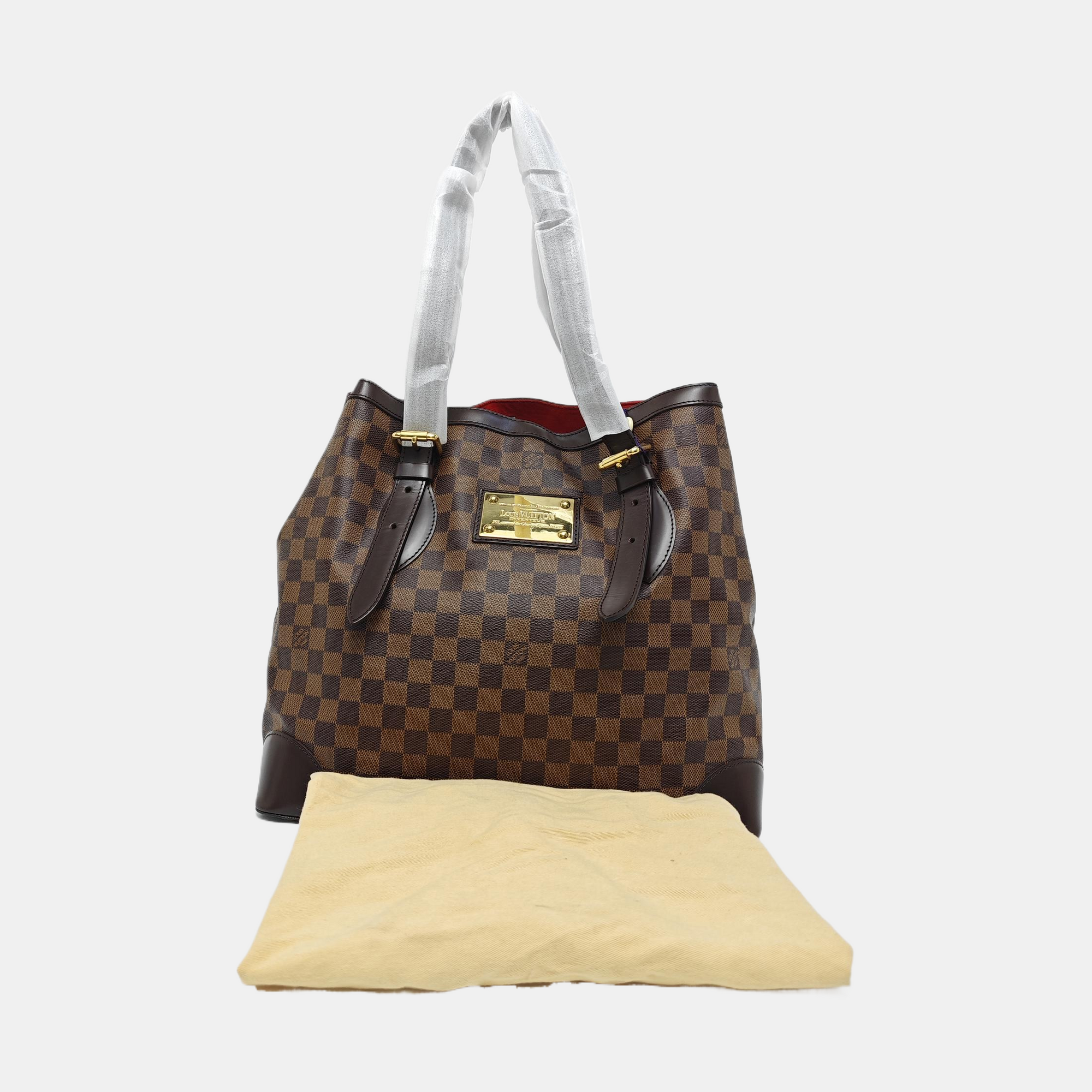 HAMPSTEAD GM Damier Ebene Coated Canvas Brown