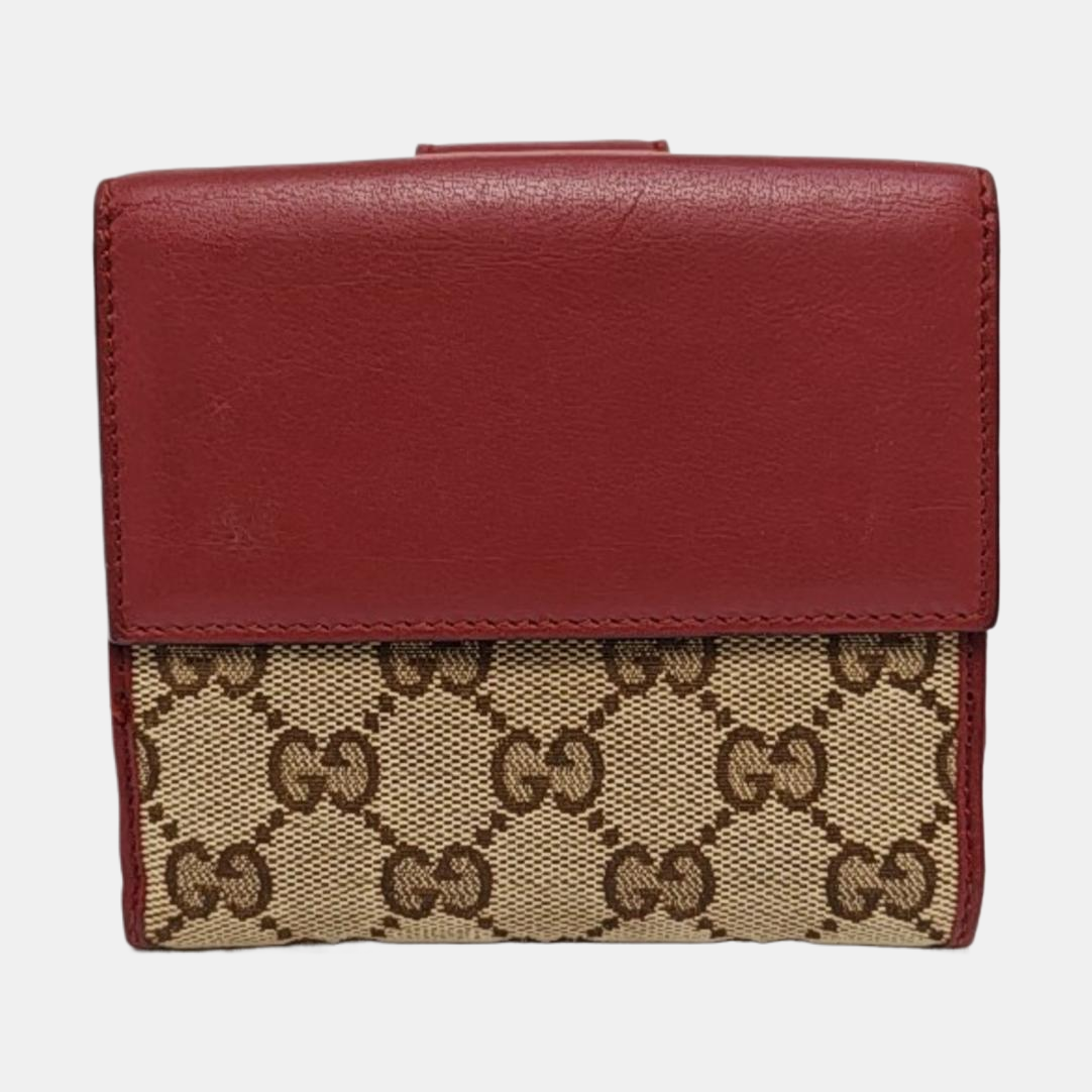 Monogram Fabric Wallet Beige