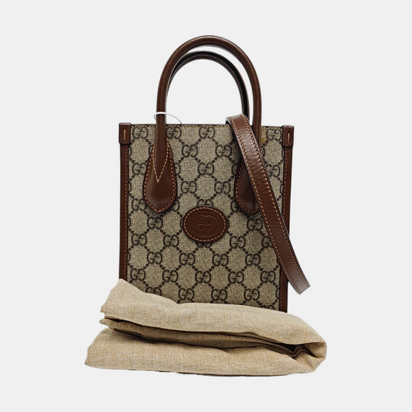 Retro Mini Monogram Coated Canvas Beige