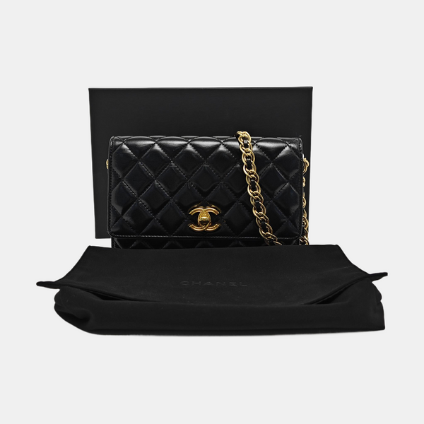 WOC Quilted Lambskin Black