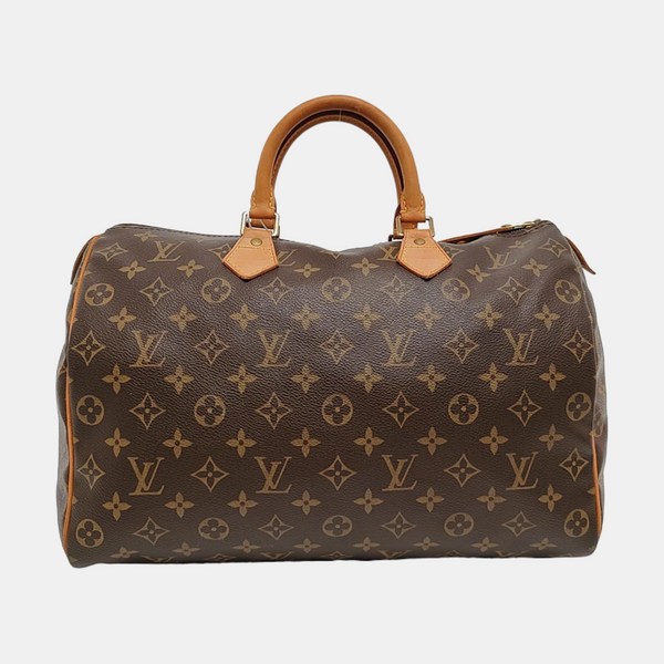 SPEEDY 35 Monogram Coated Canvas Brown