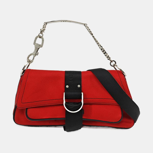 Fabric Shoulder Bag Red