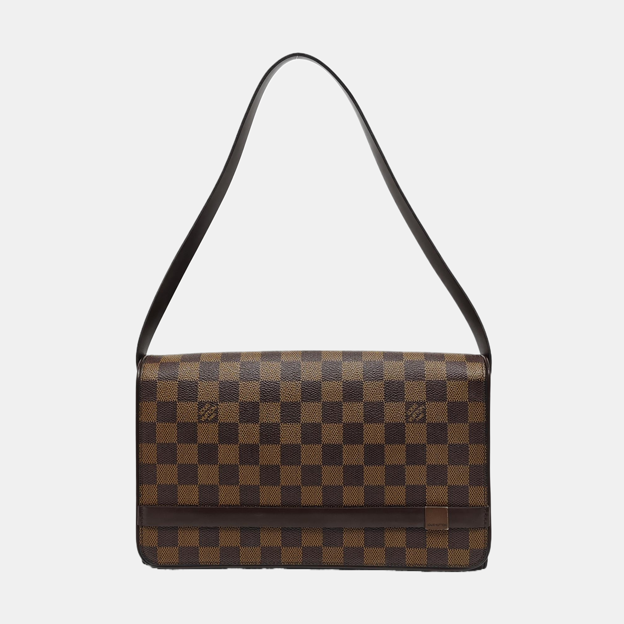 TRIBECA Damier Ebene Coated Canvas Brown