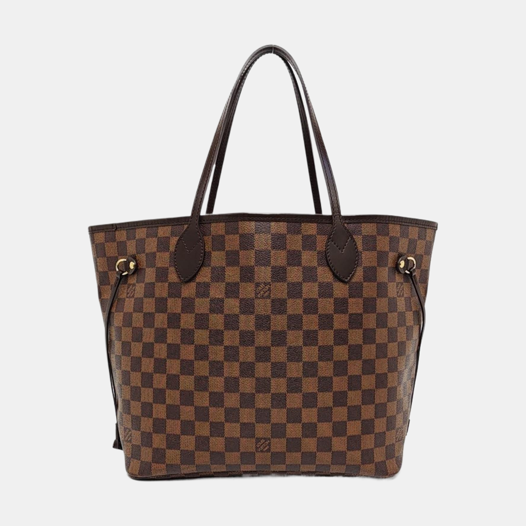 Authenticated pre-owned  NEVERFULL MM Damier Ebene Coated Canvas Brown - Tote Bag at Looply