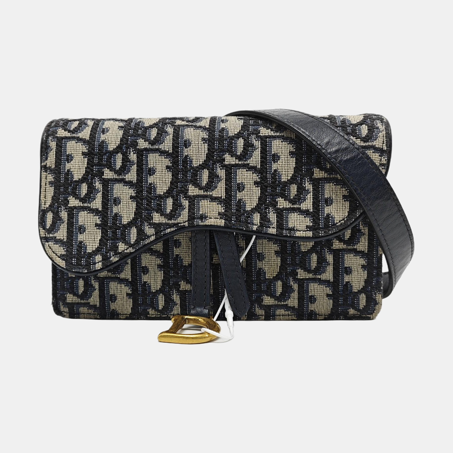 Authenticated pre-owned  Saddle Oblique Canvas Blue - Belt Bag at Looply