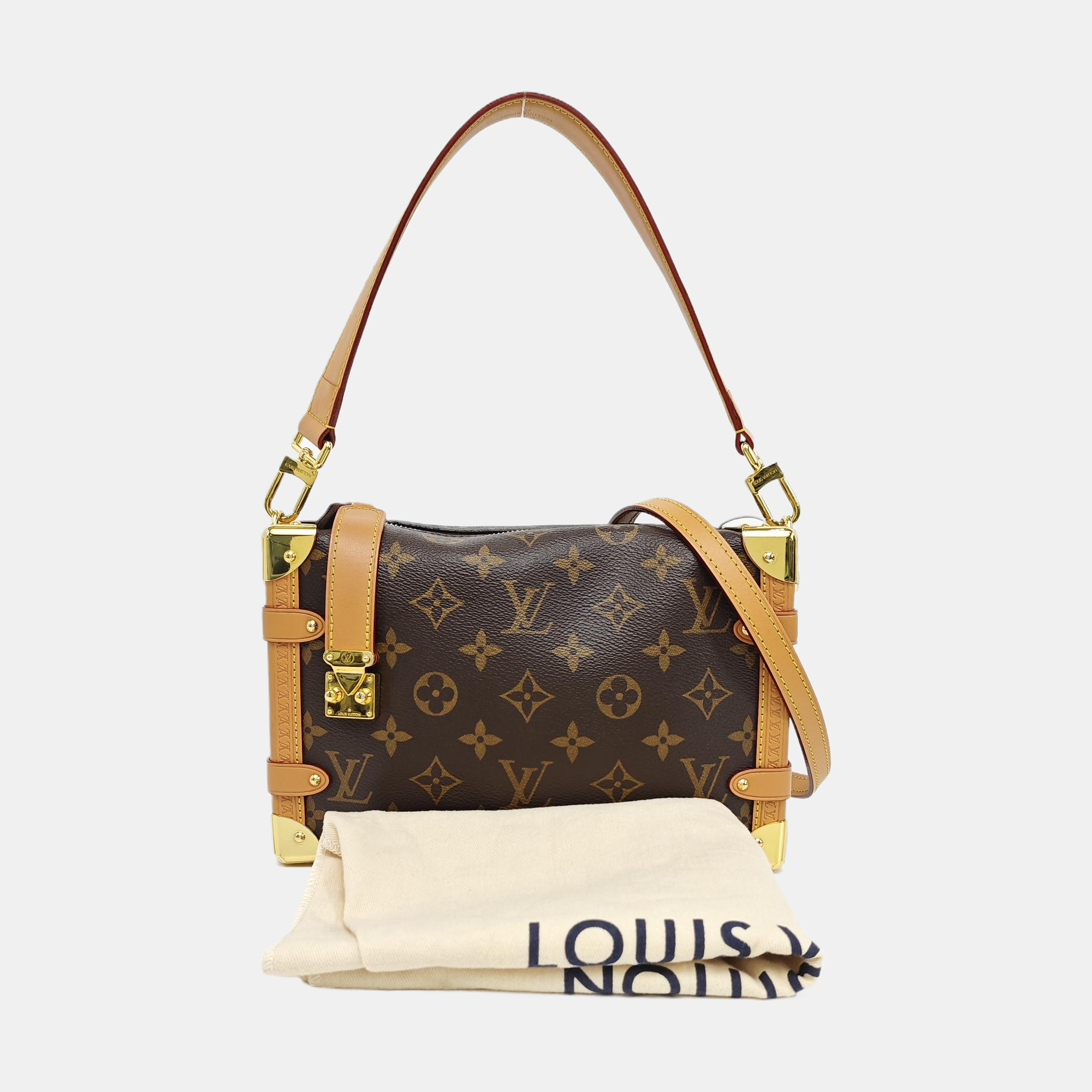 SIDE TRUNK MM Monogram Coated Canvas Brown