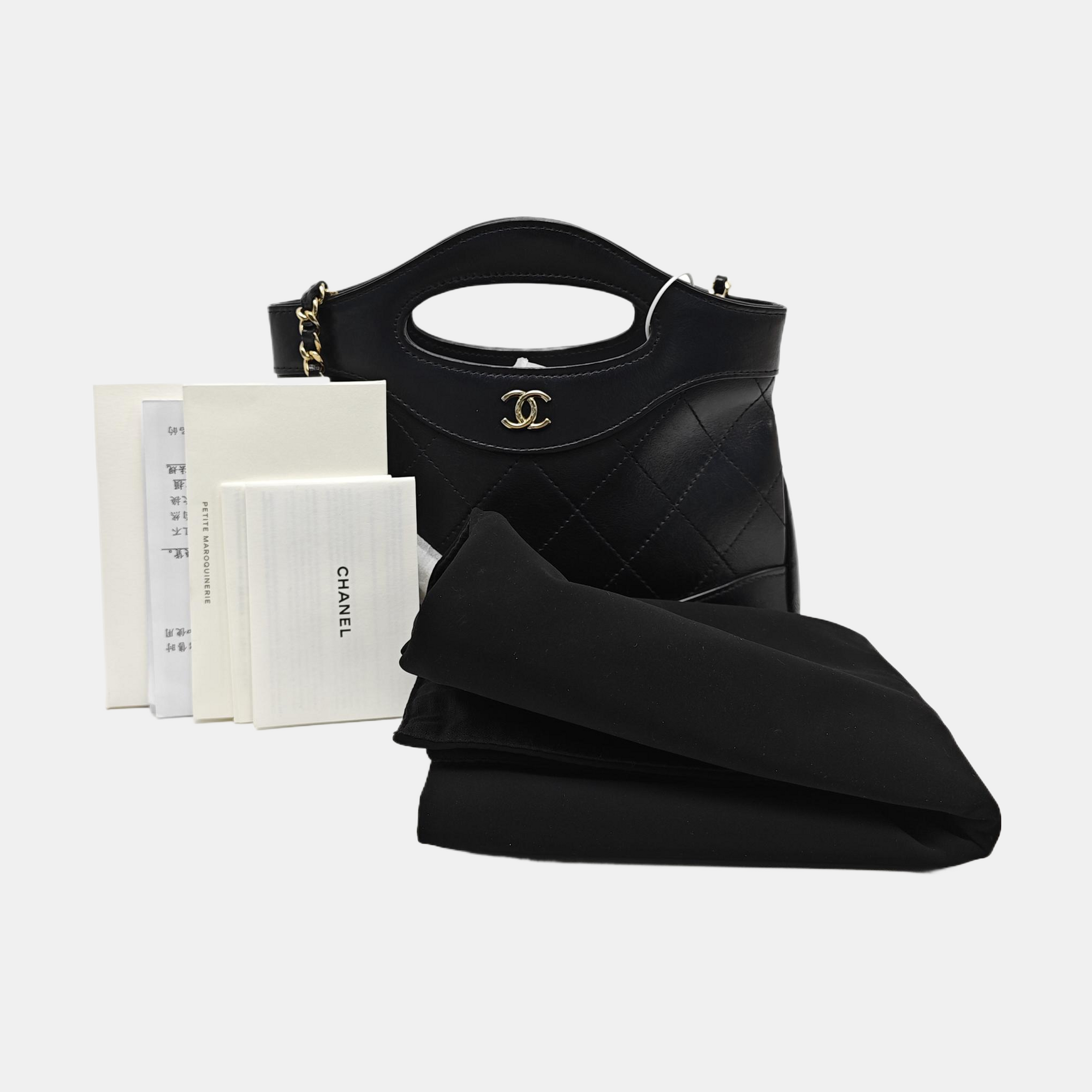 CHANEL 31 Nano Quilted Calfskin Black