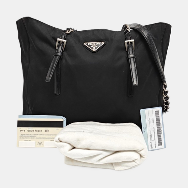 Nylon Shoulder Bag Black
