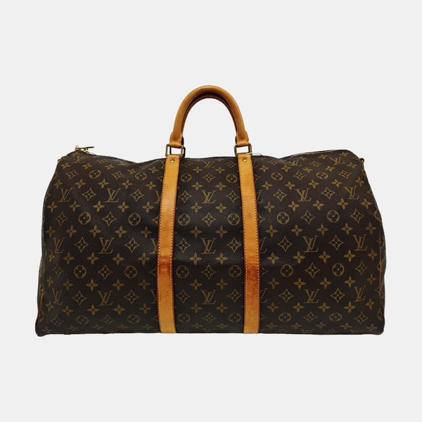 SAC SOUPLE 55 Monogram Coated Canvas Brown