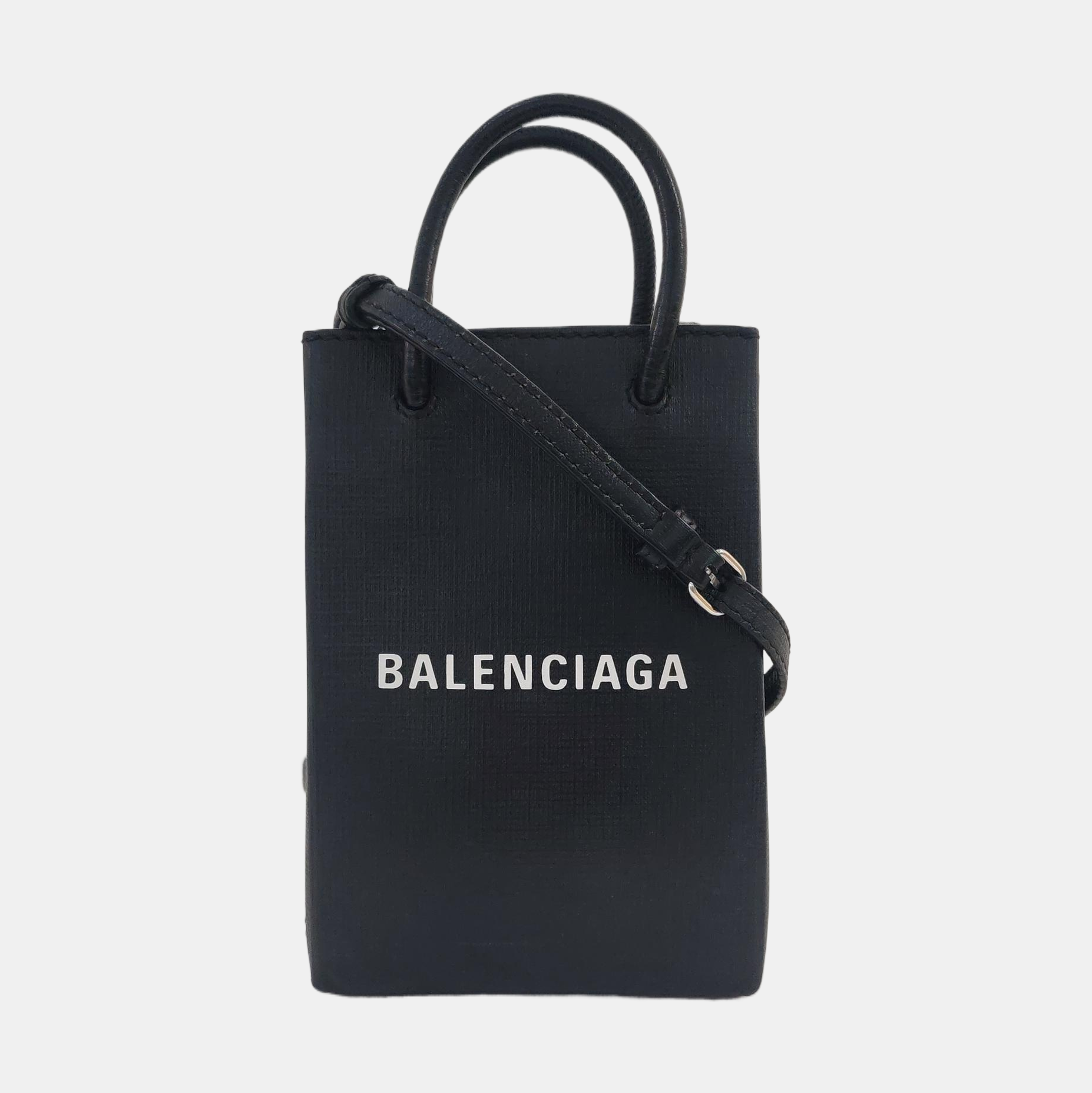Shopping Bag Calfskin Black