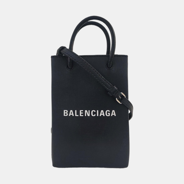 Shopping Bag Calfskin Black