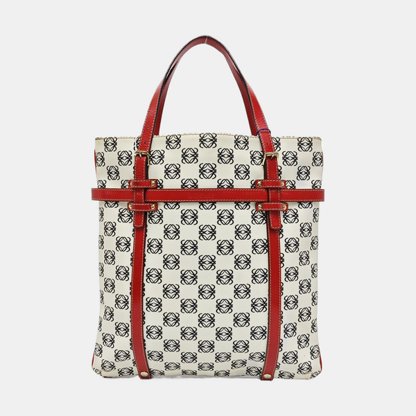 Monogram Coated Canvas Tote Bag Beige