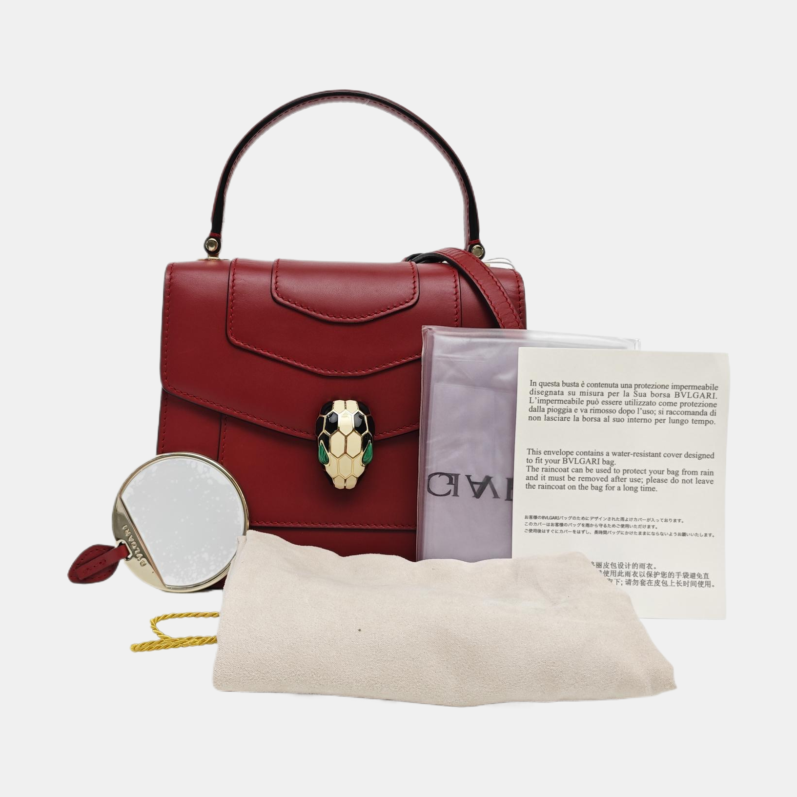 SERPENTI FOREVER Small Quilted Calfskin Red