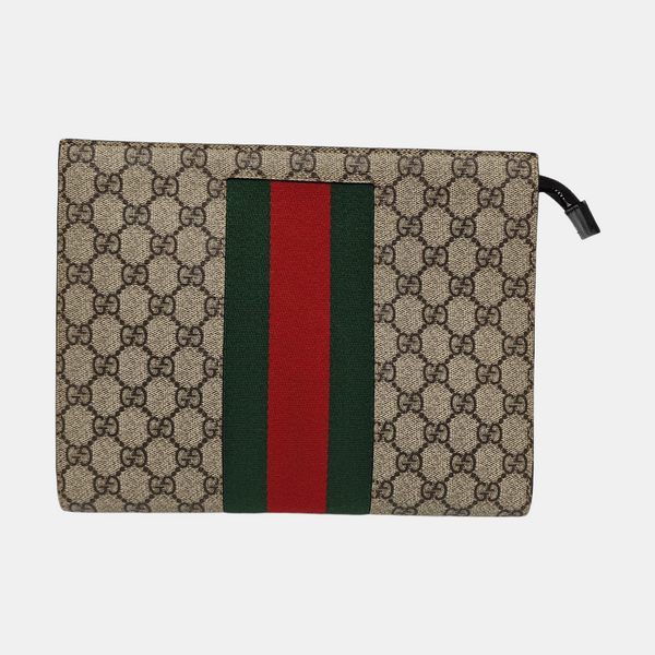 GG Supreme Monogram Coated Canvas Black