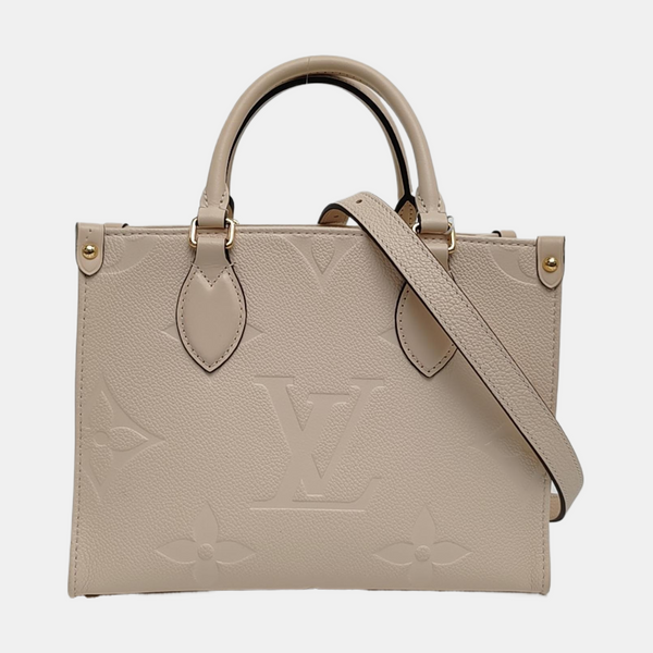 ONTHEGO PM Monogram Calfskin Beige