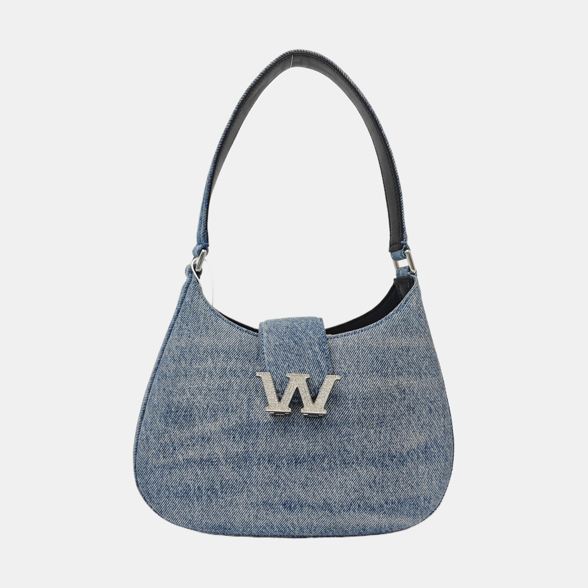 Denim Top Handle Bag Blue