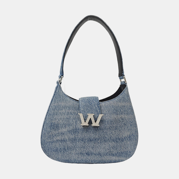 Denim Top Handle Bag Blue