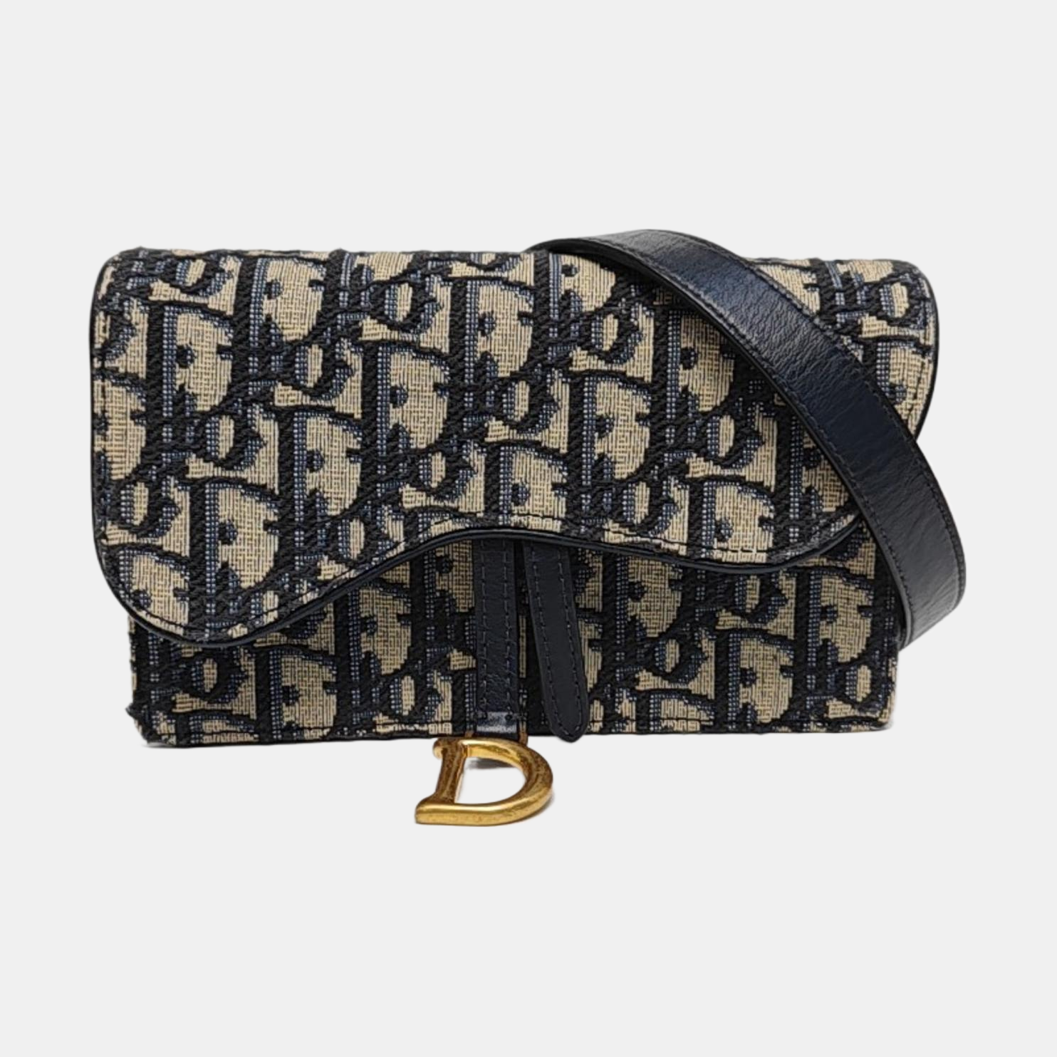 Saddle Mini Oblique Canvas Blue