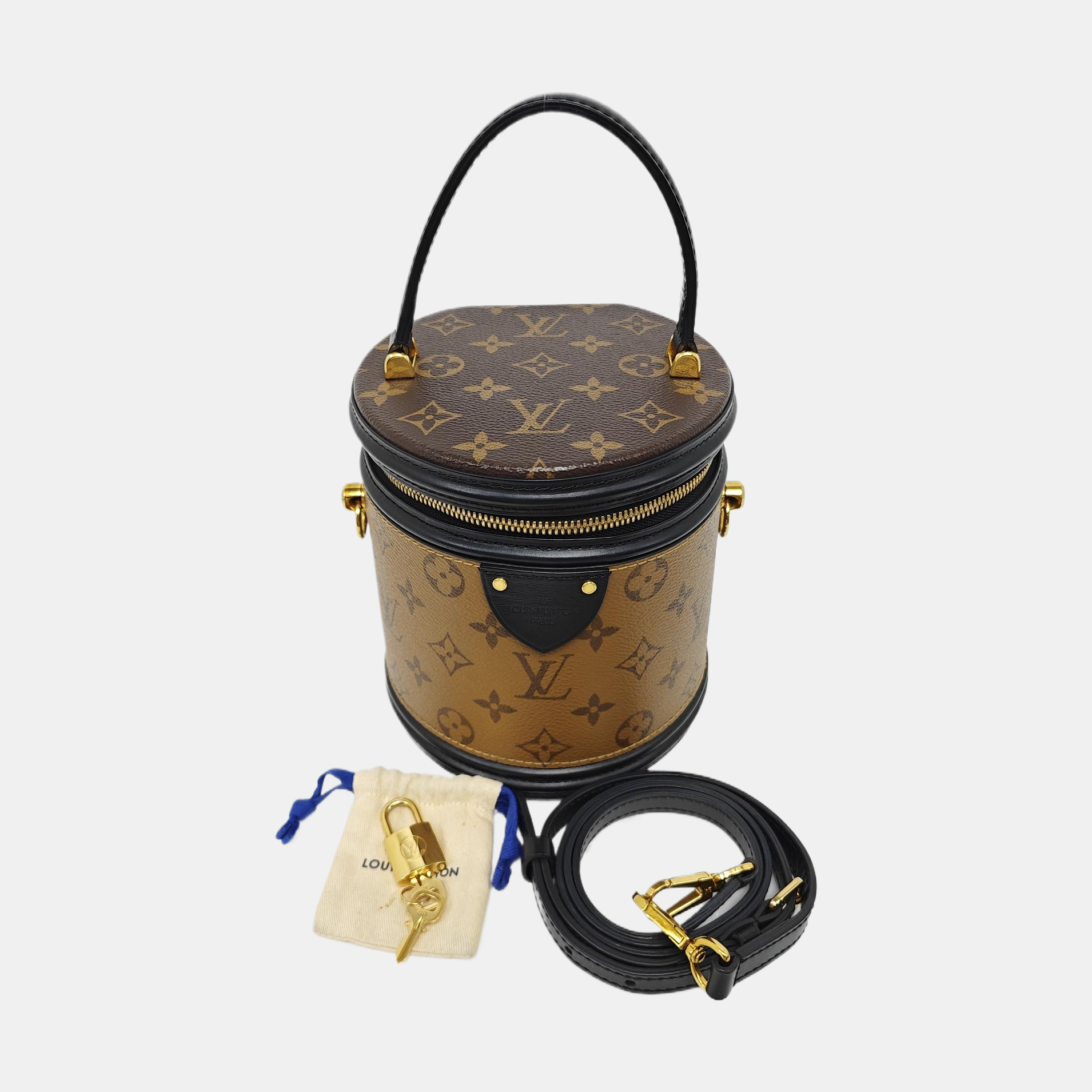 CANNES PM Monogram Coated Canvas Brown