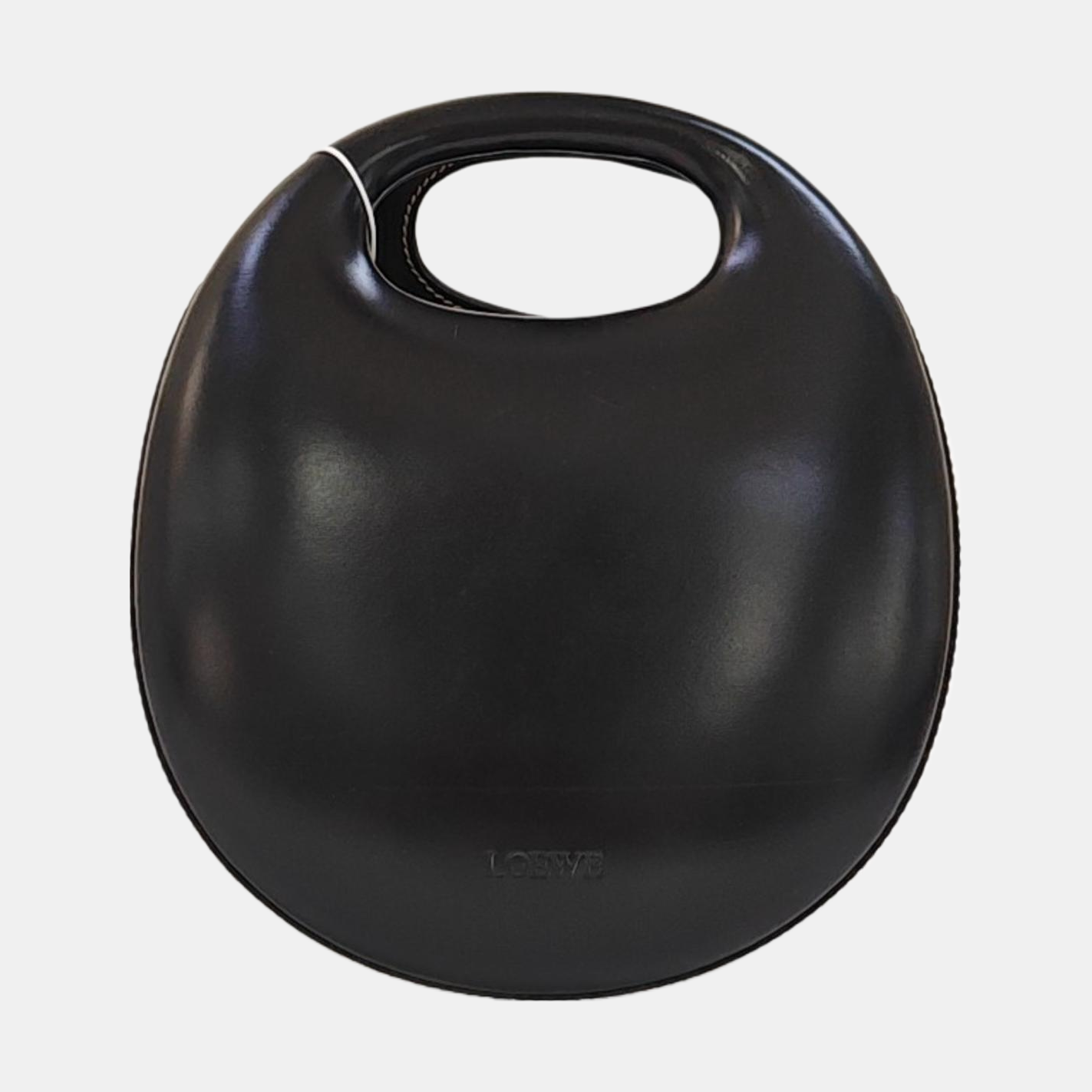 Calfskin Top Handle Bag Black