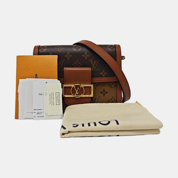 DAUPHINE Mini Monogram Coated Canvas Brown