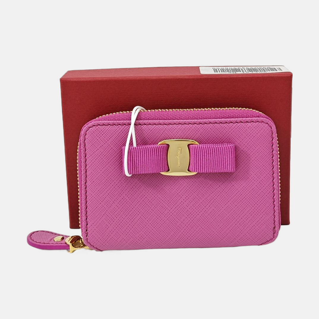 Ginny Calfskin Purple Wallet