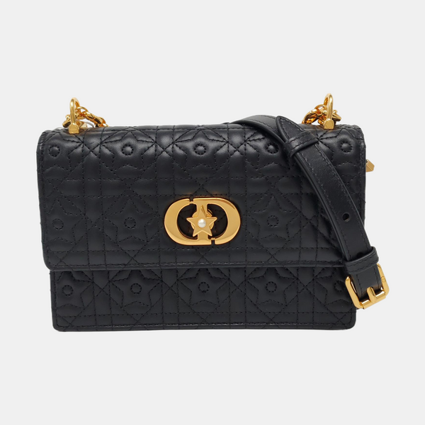 Miss Caro Mini Cannage Lambskin Black