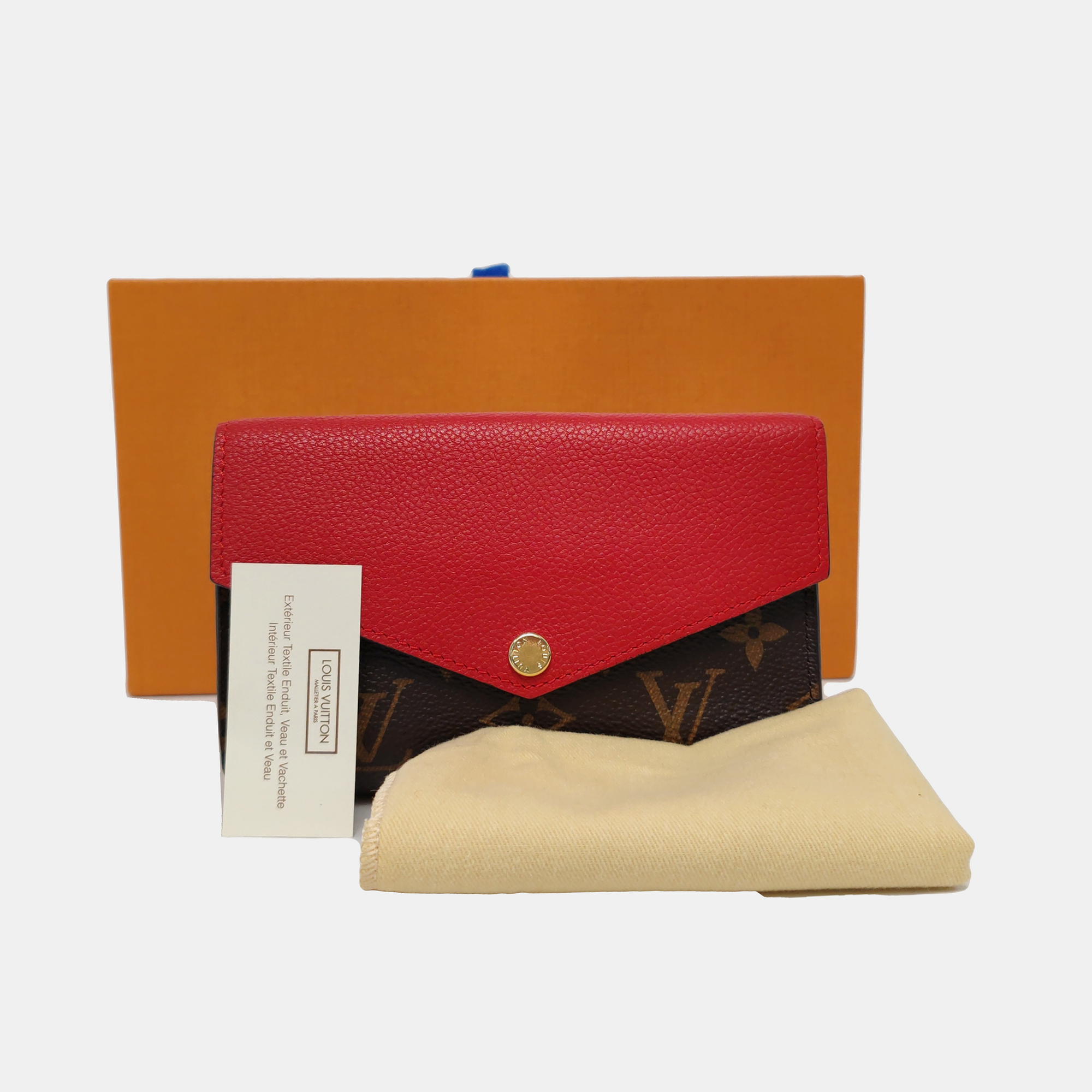 MARIE LOU Monogram Coated Canvas Brown Wallet