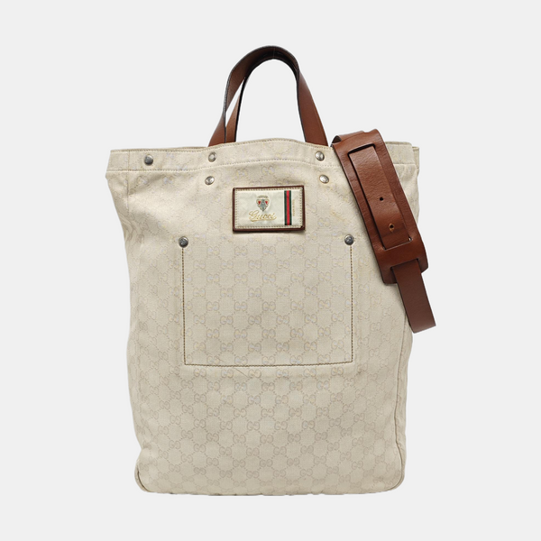 Monogram Canvas Shoulder Bag White