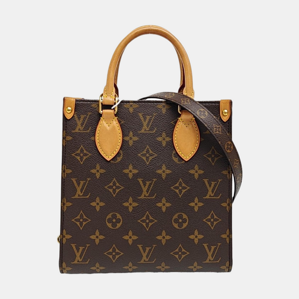 SAC PLAT BB Monogram Coated Canvas Brown