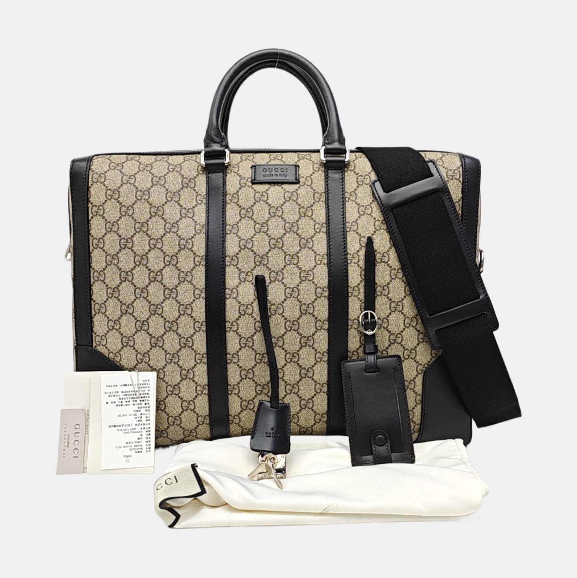 Monogram Coated Canvas Tote Bag Beige