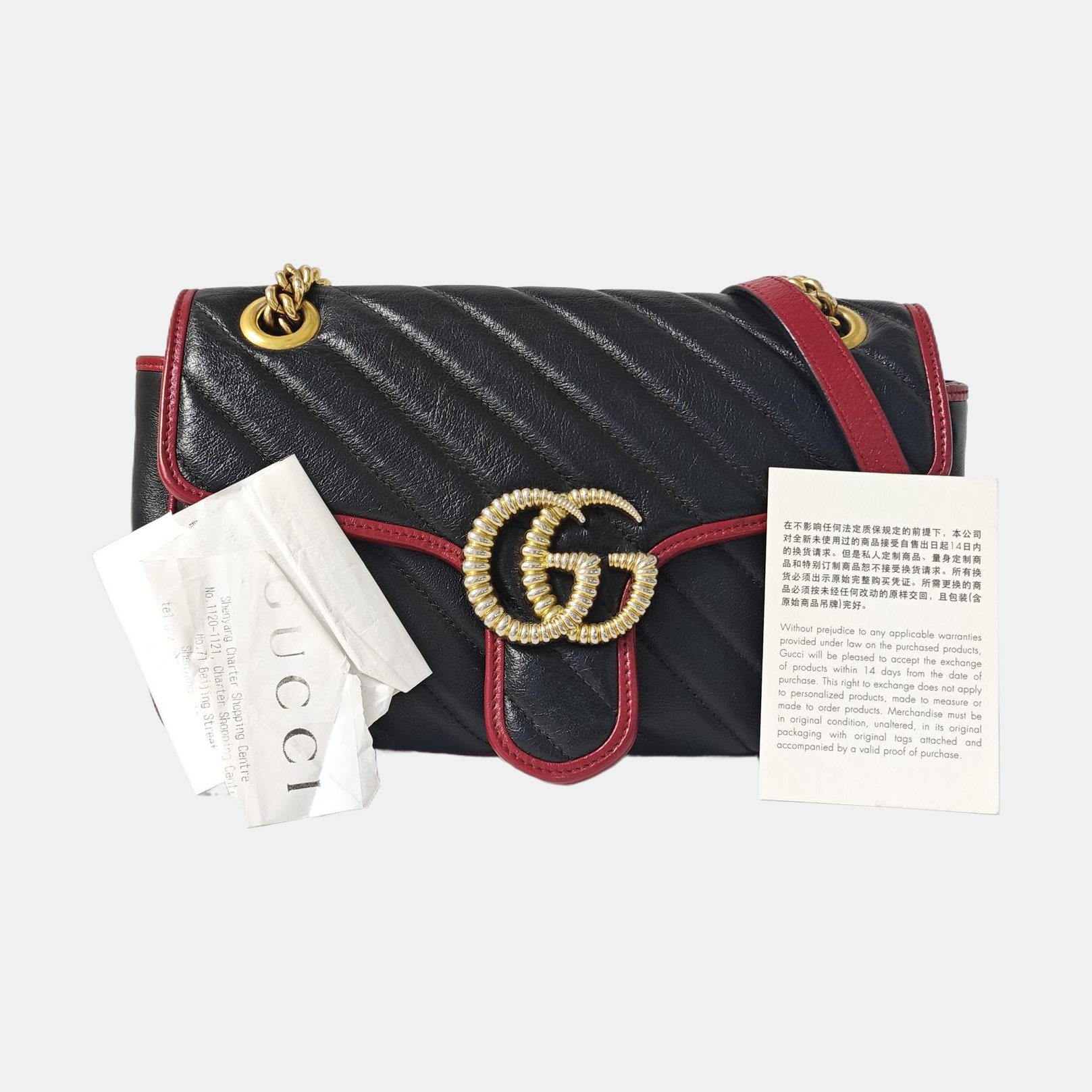 GG Marmont Medium Quilted Calfskin Black