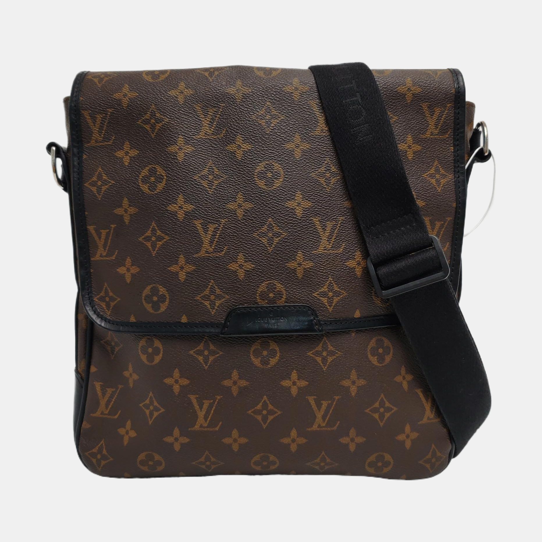 BASS MM Monogram Coated Canvas Brown