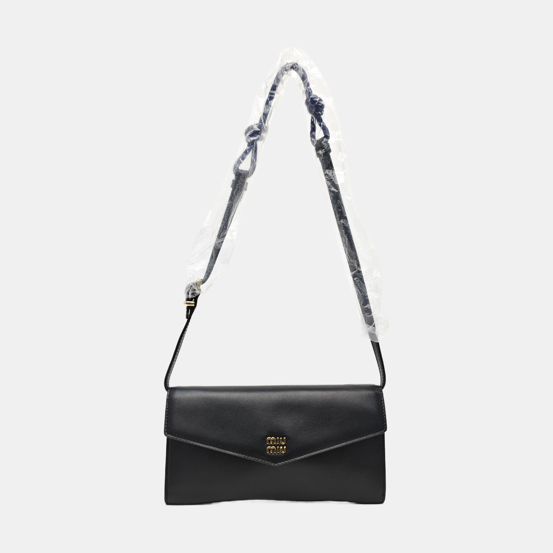 Calfskin Shoulder Bag Black