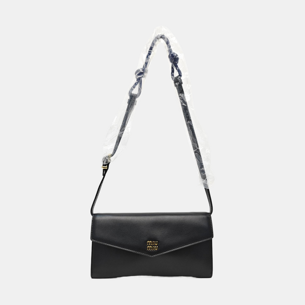 Calfskin Shoulder Bag Black