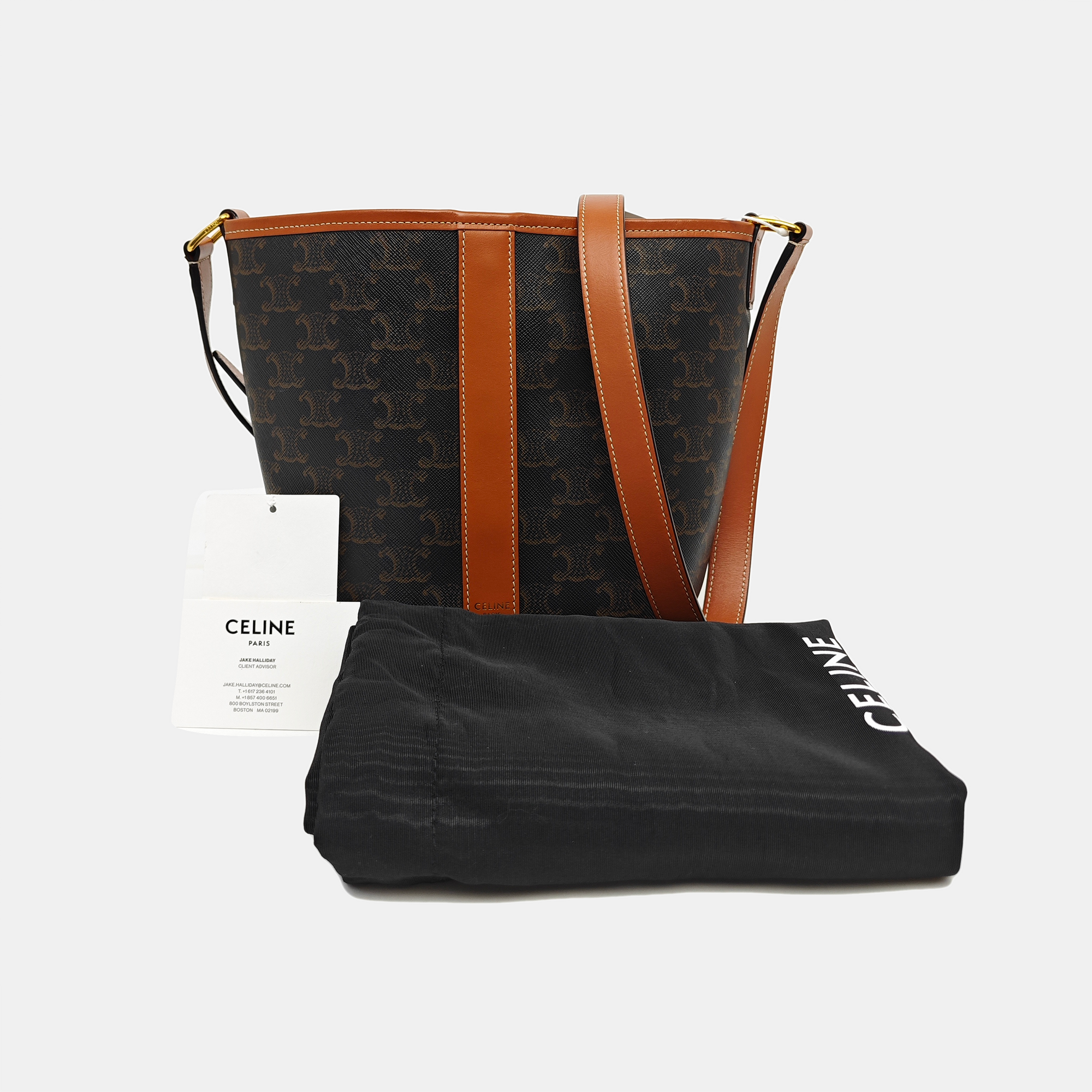 TRIOMPHE CANVAS Small Coated Canvas Brown