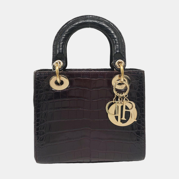 Lady Dior Small Crocodile Red