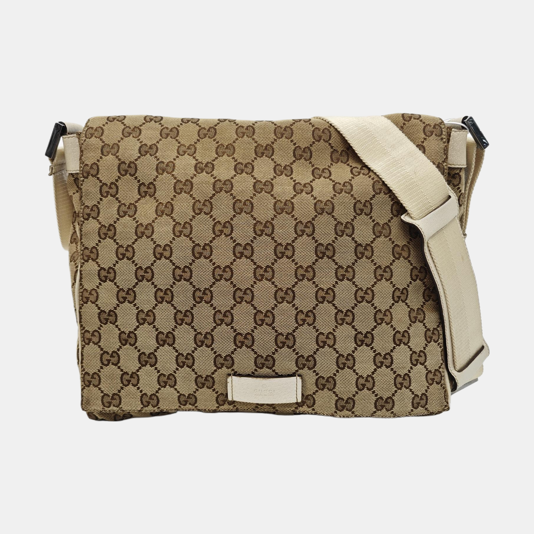 Monogram Canvas Shoulder Bag Beige