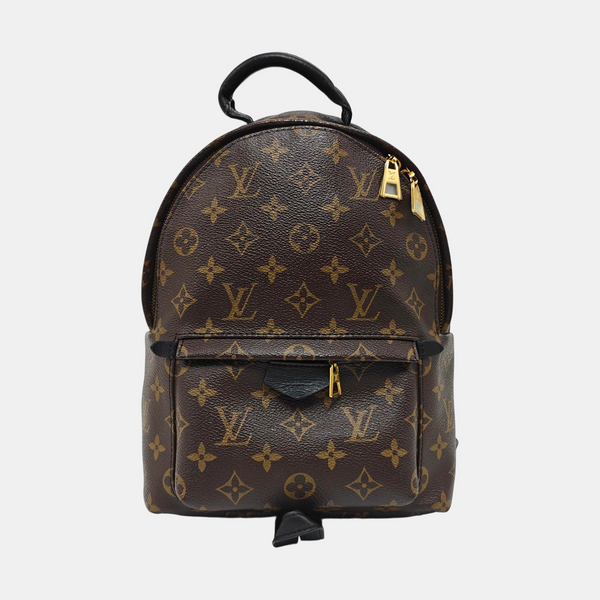 Authenticated pre-owned  PALM SPRINGS PM Monogram Coated Canvas Brown - Backpack at Looply