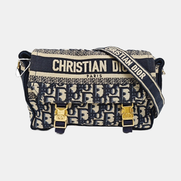 Diorcamp Small Oblique Canvas Blue