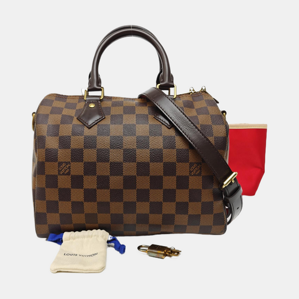 SPEEDY 25 Damier Ebene Coated Canvas Brown