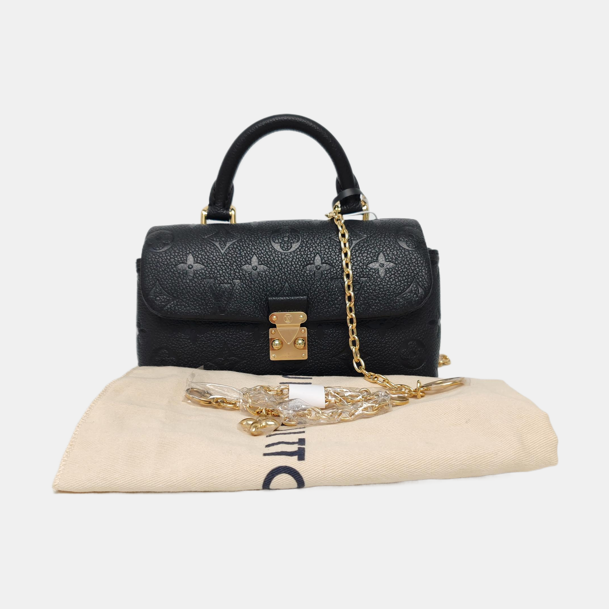 MADELEINE Nano Monogram Calfskin Black