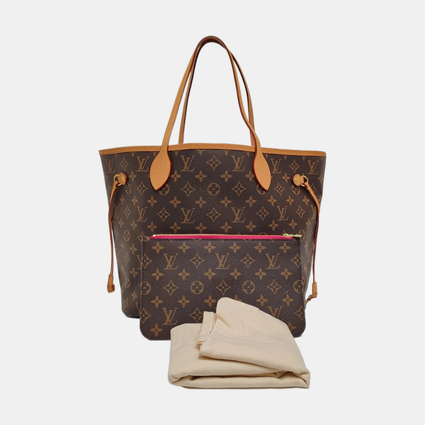 NEVERFULL MM Monogram Coated Canvas Brown