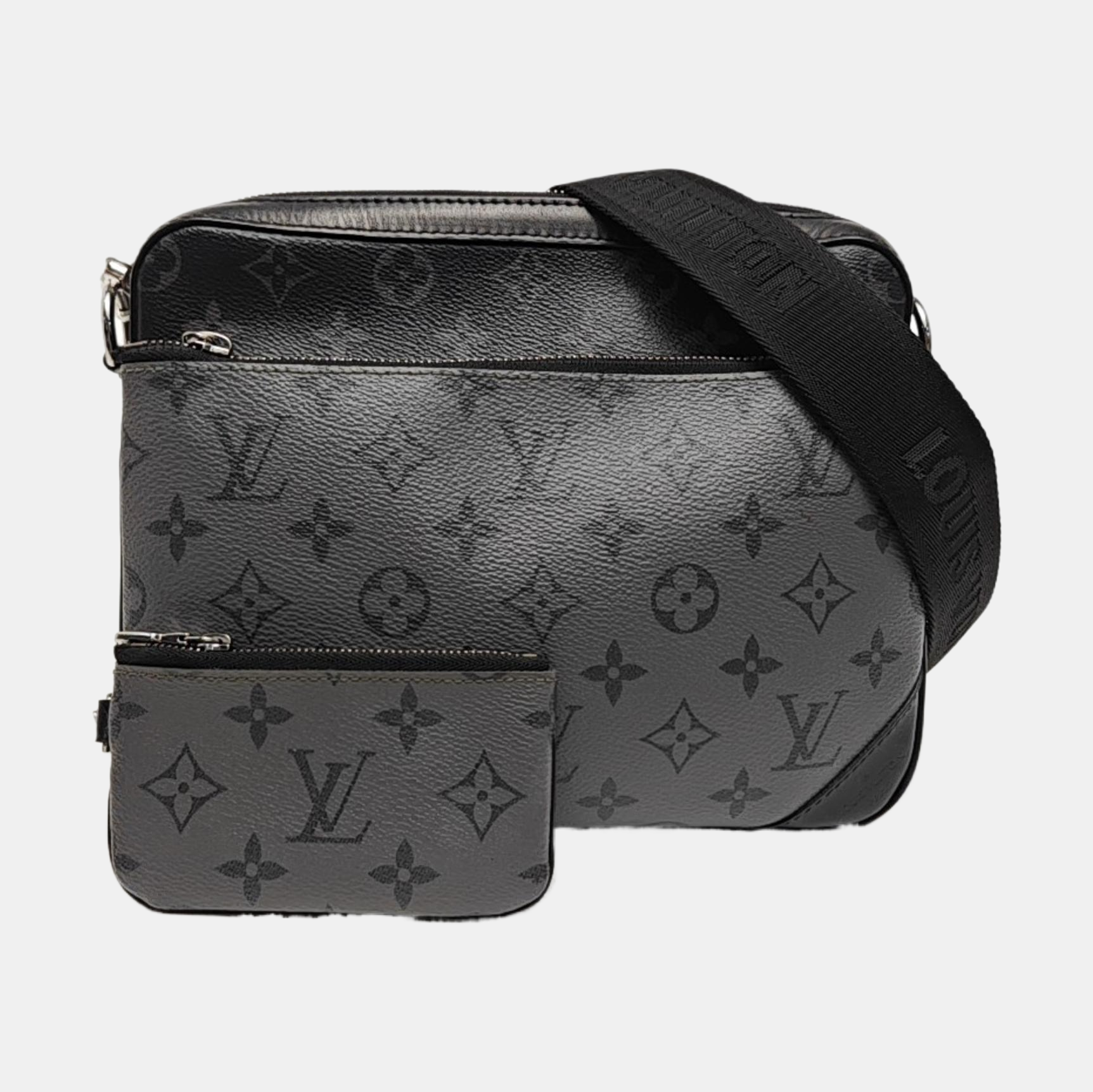 TRIO Monogram Coated Canvas Gray